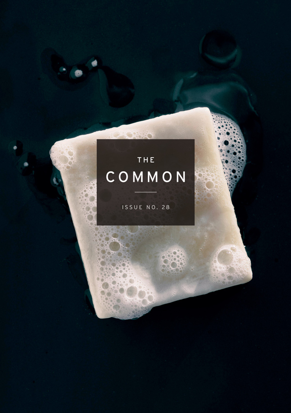 The Common, Issue 28, cover with a sudsy bar of soap on a black background