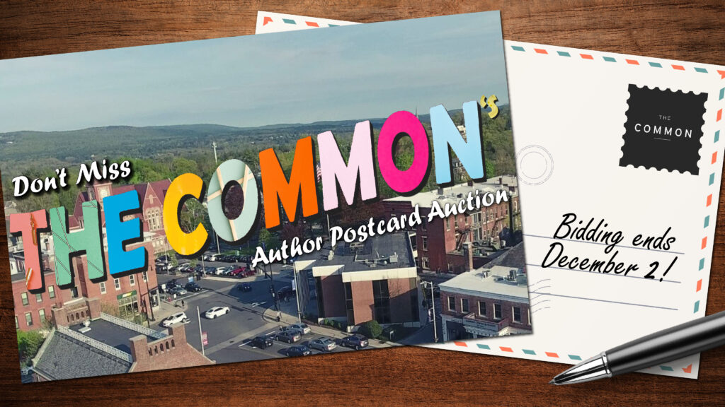 The Common's 2024 author postcard auction, bidding closes Dec 2