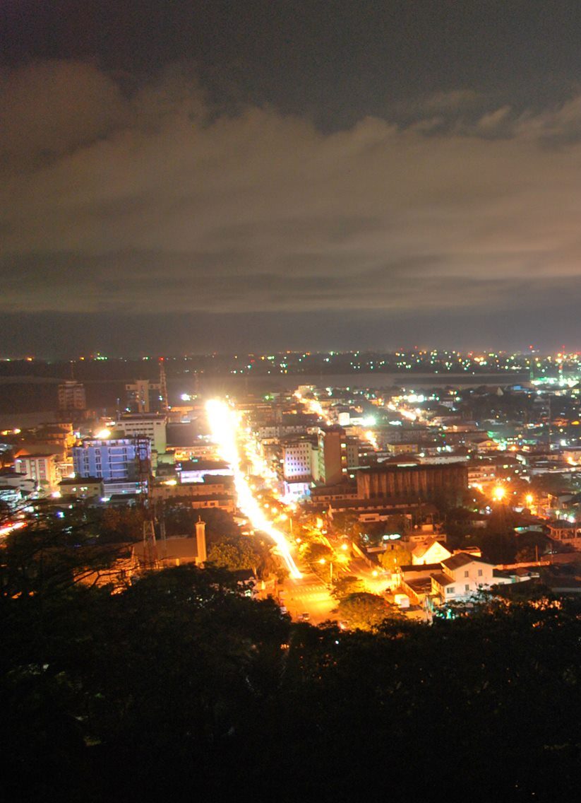 Monrovia, Liberia at night